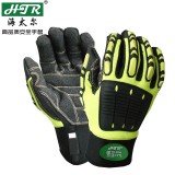 海太爾 0392耐磨防刺機械手套 手掌磨砂硅膠材質(zhì)防撞防震 5級防割