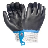 海太爾 90-510藍金全甲防割手套雙面浸膠防撕裂防穿刺手套重型防割手套
