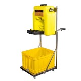 博化 便攜移動(dòng)推車洗眼器 碳鋼ABS黃 53L黃桶 BH34-2022